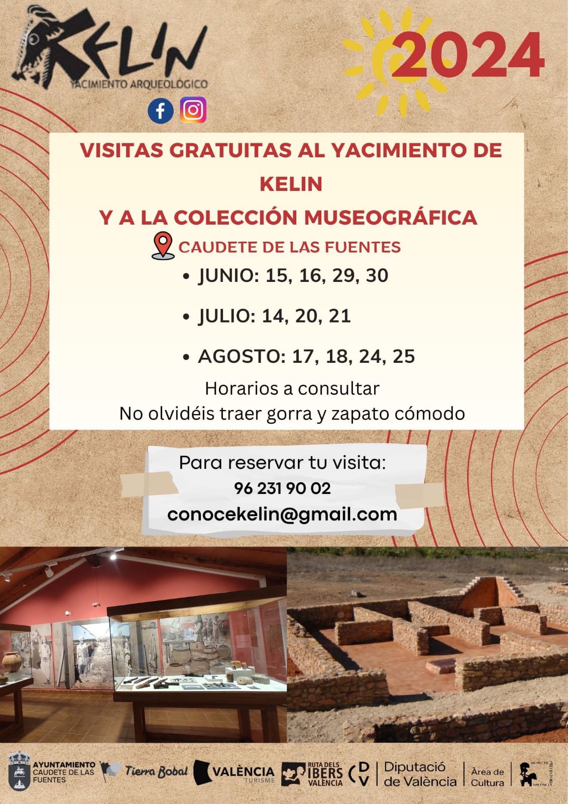 Visitas gratuitas al Yacimiento Arqueológico de KELIN y Colección Museográfica «Luis García de Fuentes»