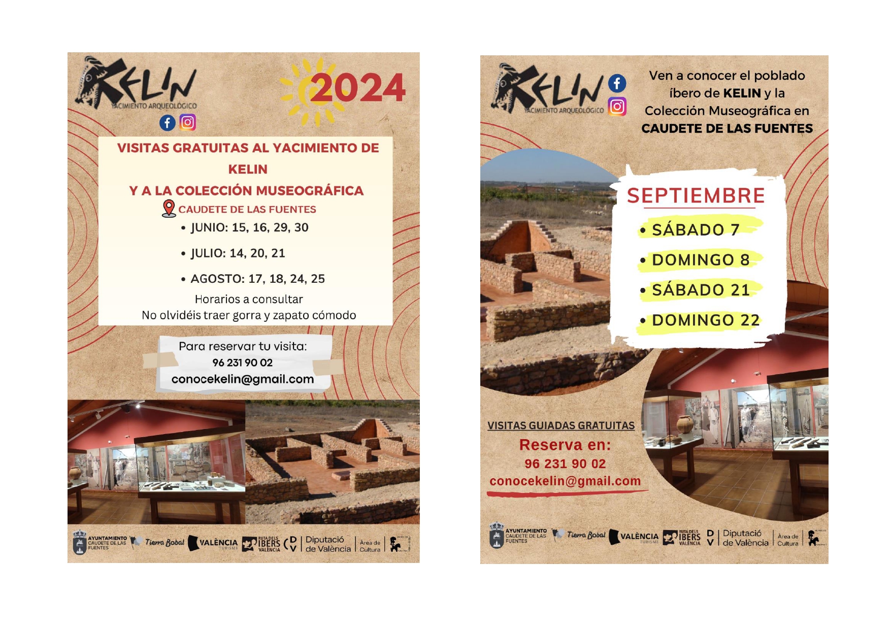 -VERANO 2024- Visitas gratuitas al Yacimiento Arqueológico de KELIN y Colección Museográfica «Luis García de Fuentes»